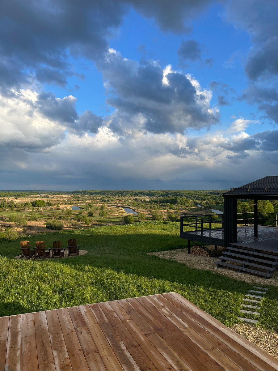 Вид на реку Воронеж с высоты холма.