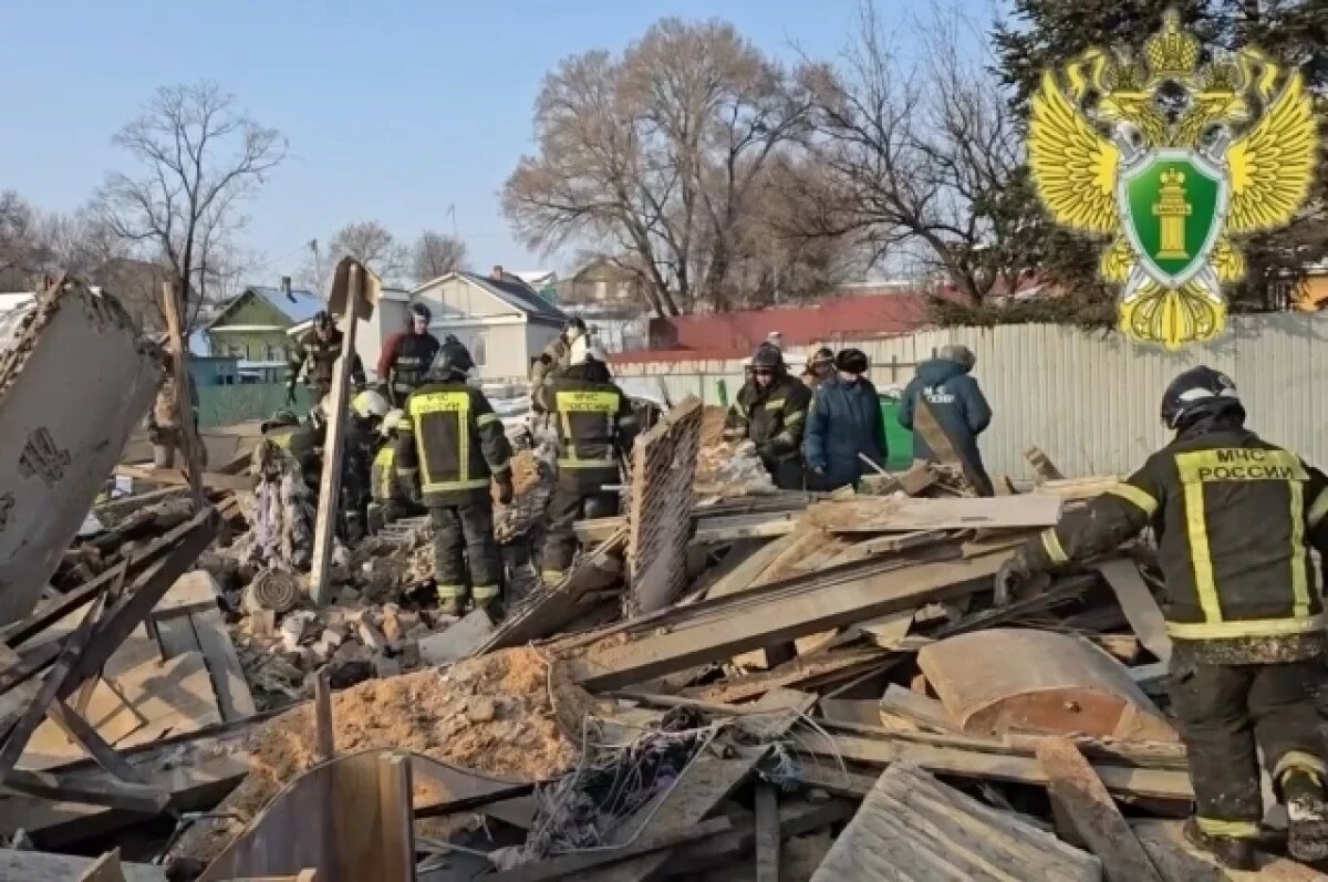    Взывом дом уничтожен практически полностью.