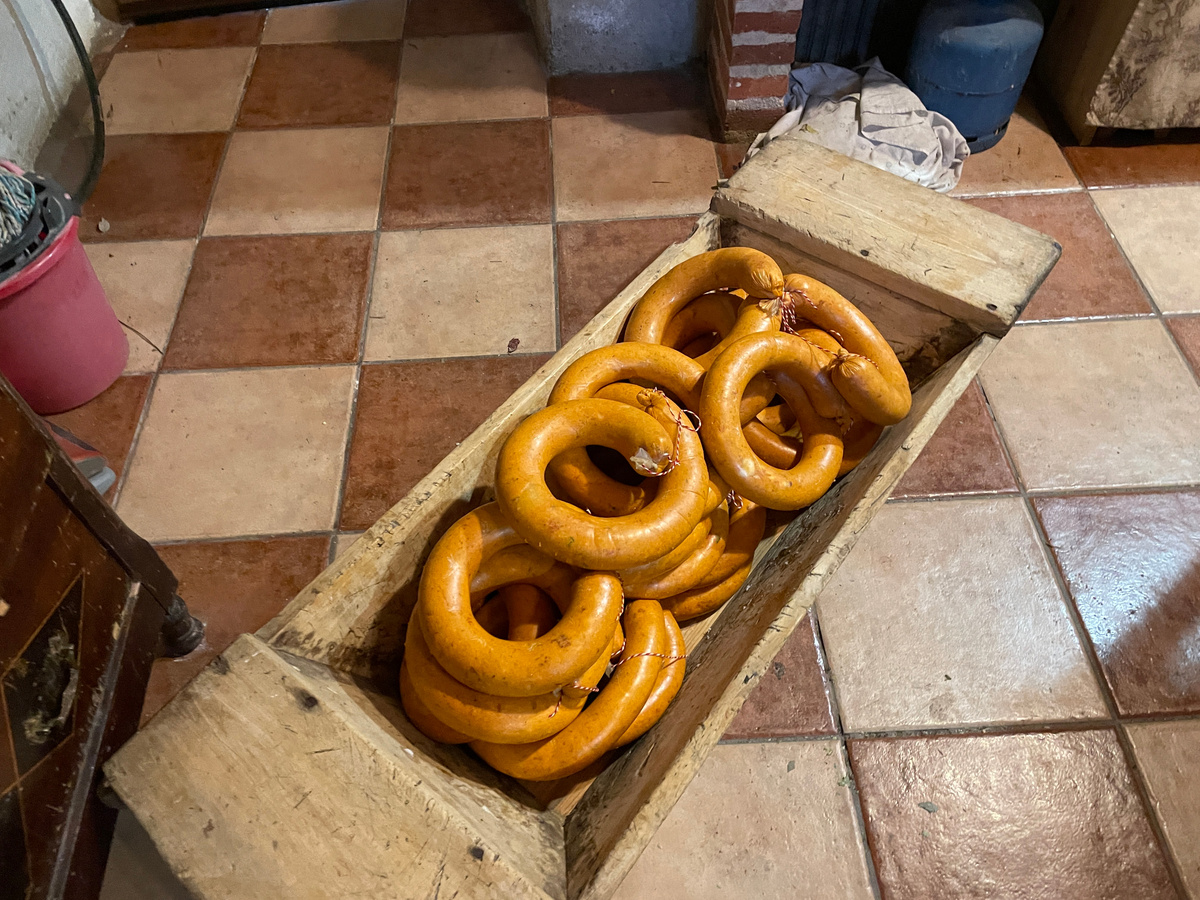 Вот столько колбасы в итоге получилось