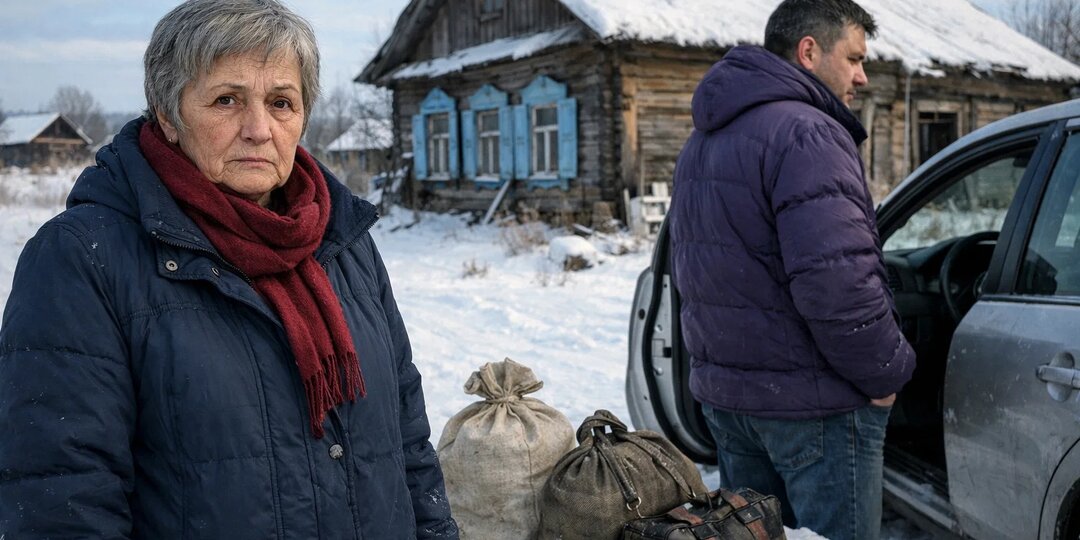 Брошенная детьми пожилая женщина превратила холодную избу в дом спасения