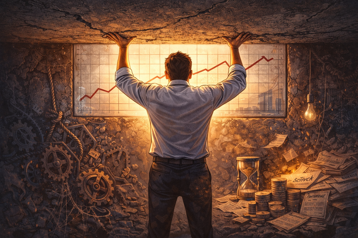 Предприниматель упирается в жёсткий потолок роста: бизнес продолжает двигаться и расти по показателям, но сталкивается с системными ограничениями — процессами, управлением и ресурсами, которые больше не выдерживают нагрузку.