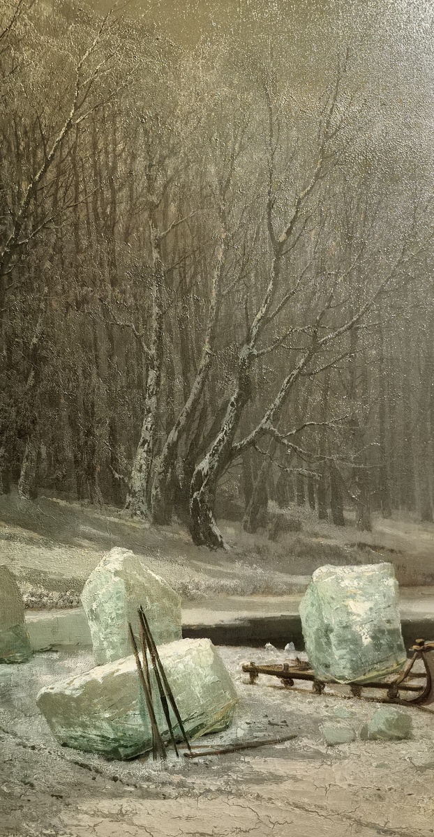 Арсений Мещерский. Зима. Ледокол. 1878. Фрагмент