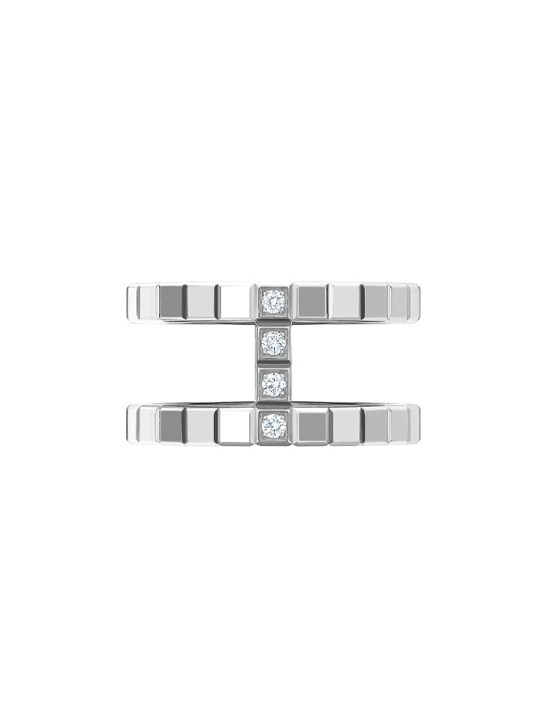 Кольцо Chopard Ice Cube из белого золота с бриллиантами