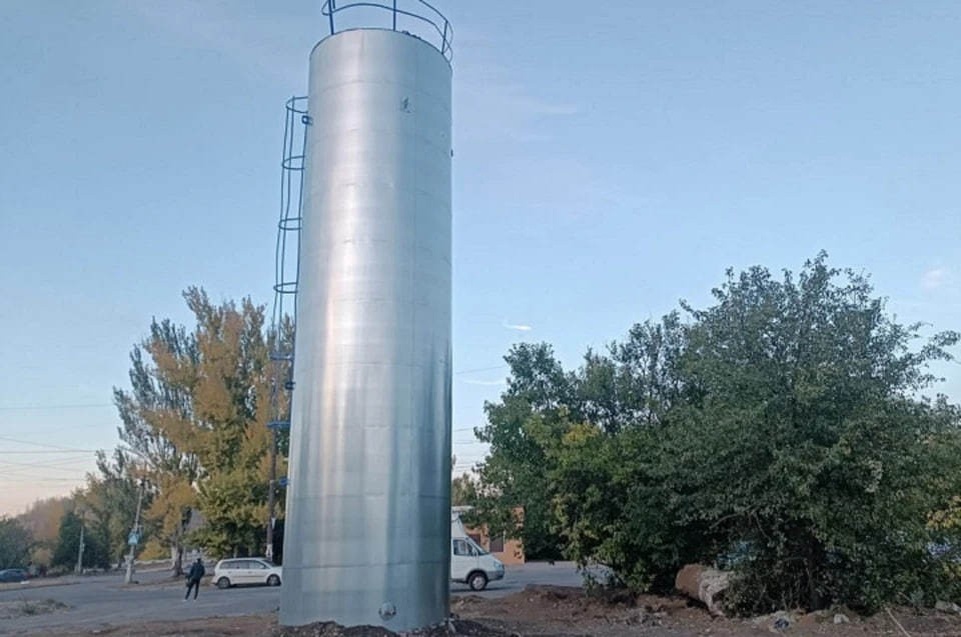    В Макеевке готовится к запуску еще одна водонапорная башня. Фото: ТГ/Пушилин
