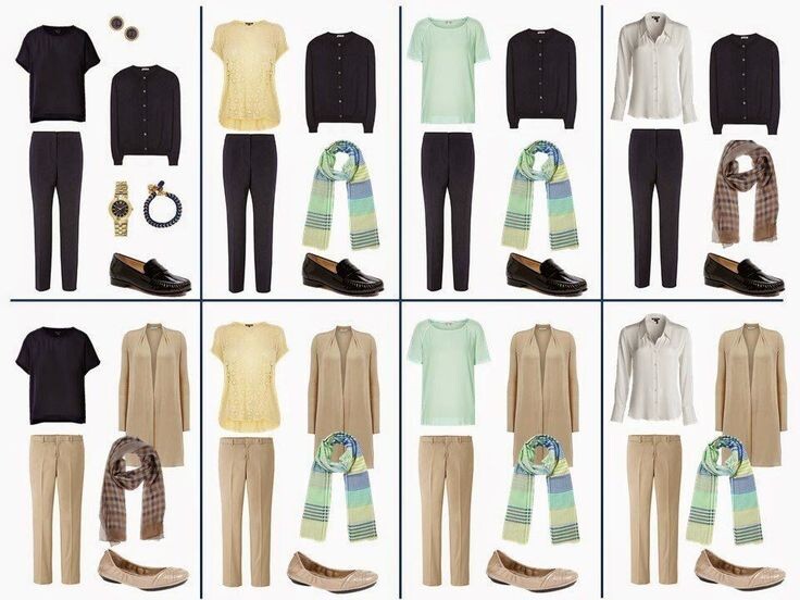 Одно время любила такие коллажи про капсульный гардероб и даже сама делала для себя. Этот - из интернета, все мои не сохранились))