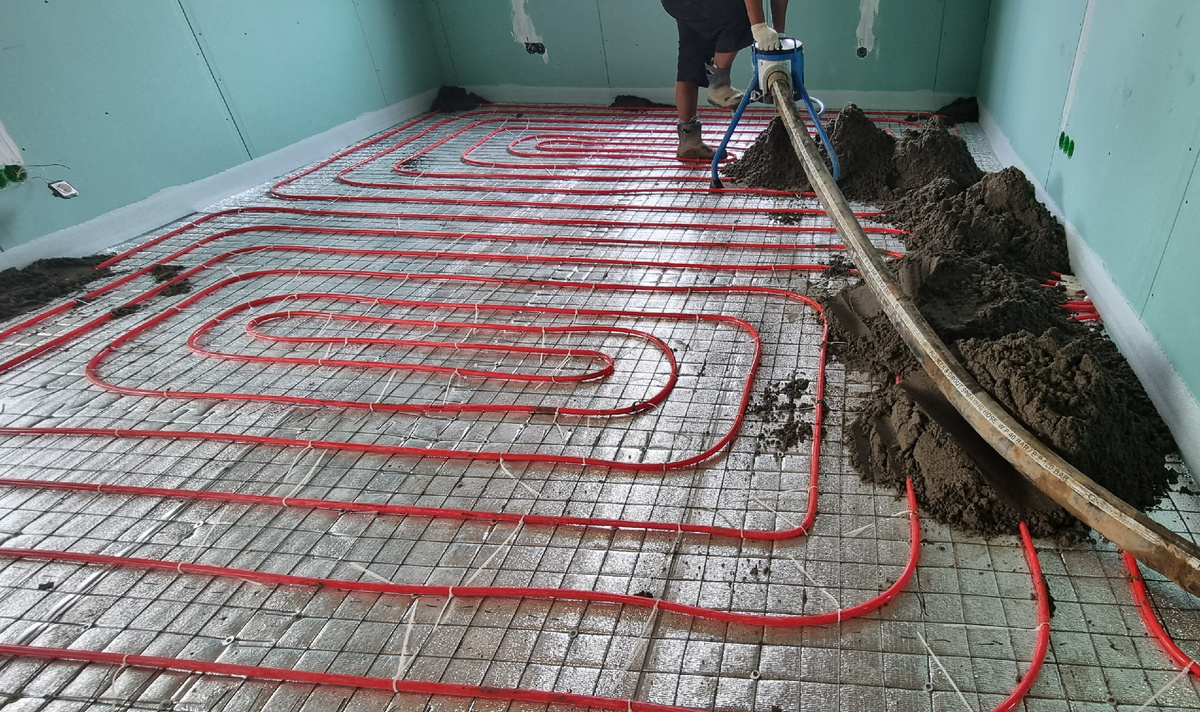 Устройство стяжки теплого пола