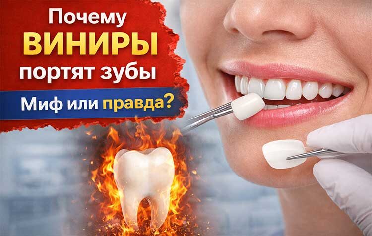 Почему виниры портят зубы — миф или правда