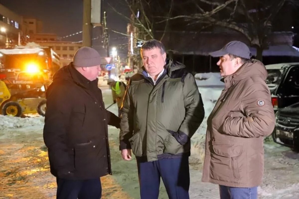    Власти Тулы проконтролировали вывоз снега с улиц ночью