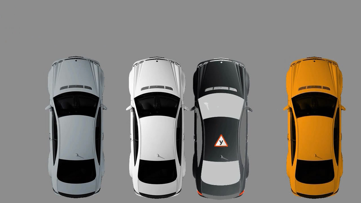 Слишком близко от белого автомобиля.