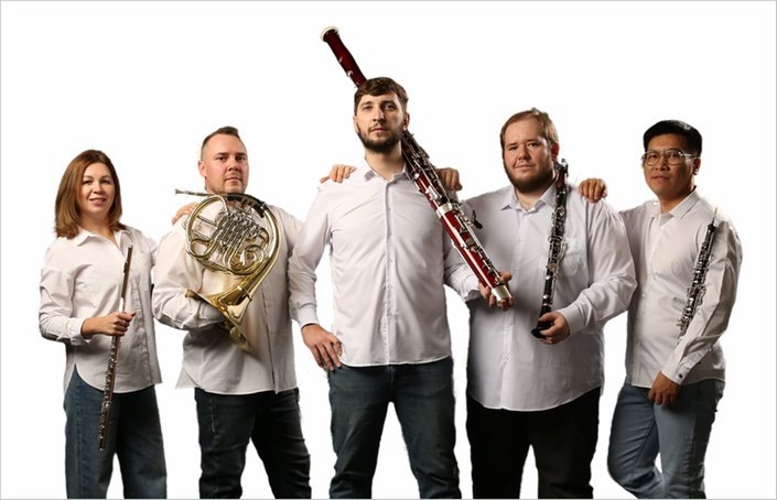    Квинтет духовых. Фото: пространство "Внутри музыки"