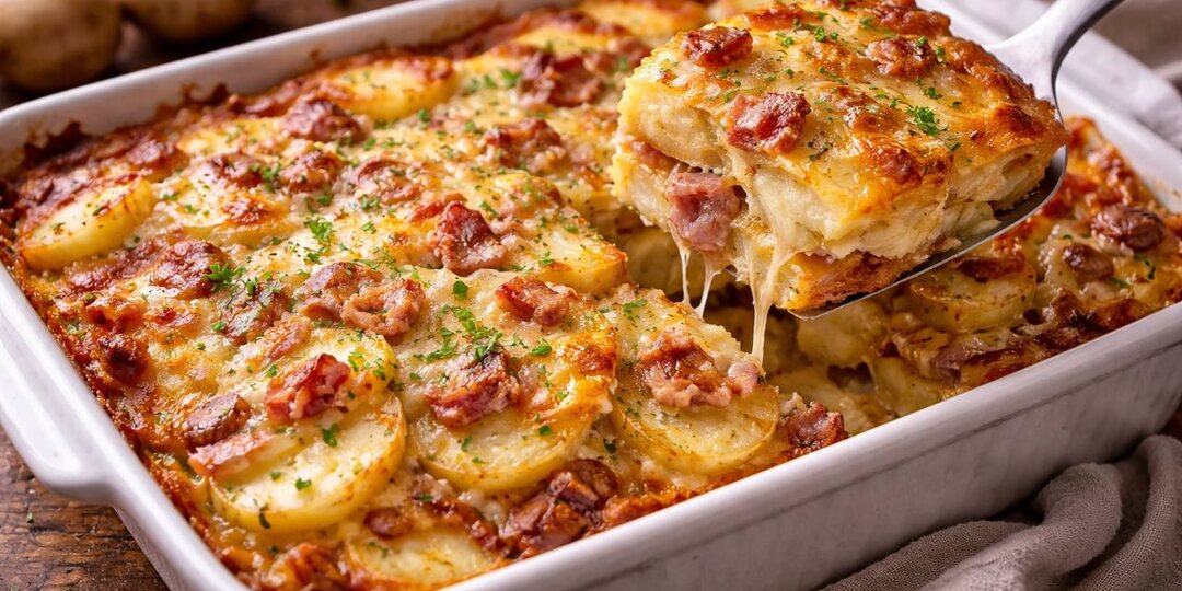 Картофельная запеканка «по-деревенски»: просто, сытно и очень вкусно