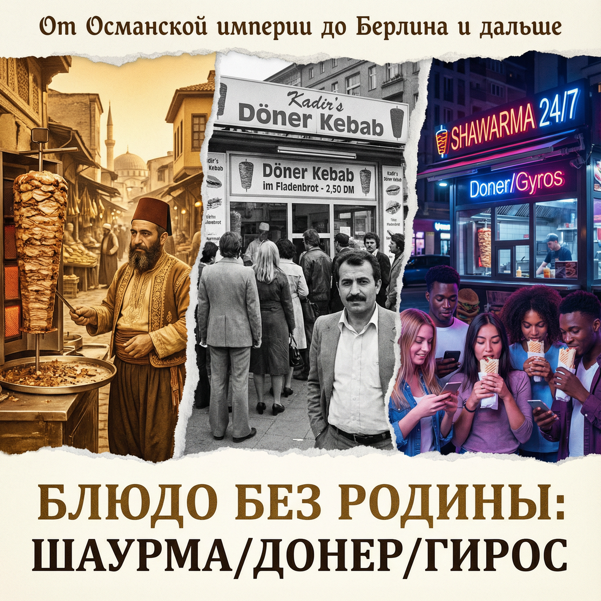 Одно блюдо, десятки названий: шаурма, донер, гирос и их путь по миру