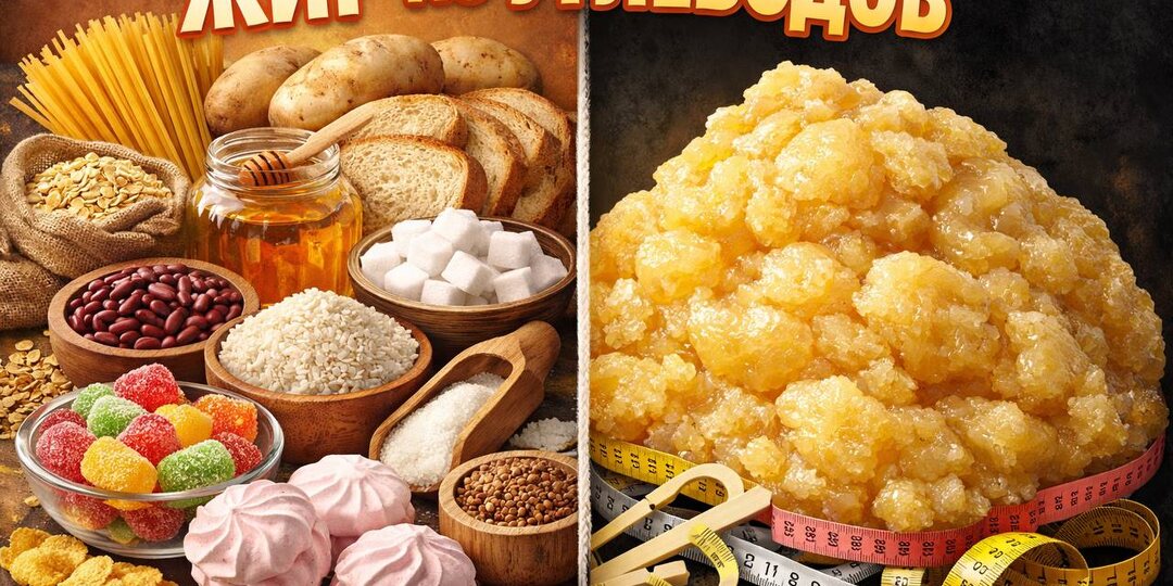 Жир из углеводов.