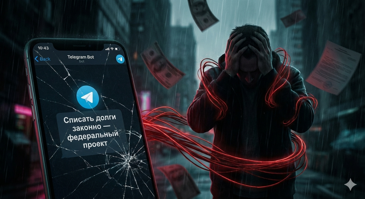 «Этот бот федерального проекта поможет законно избавиться от всех долгов» — так начинается сообщение, на которое уже попались тысячи россиян. Достаточно одного клика и ответов на несколько вопросов о долгах — и ваши персональные данные оказываются в руках мошенников. После этого начинаются настоящие проблемы: десятки звонков, «юристы» требуют предоплату в 150 тысяч рублей, обещая золотые горы. В итоге вместо списания долгов человек получает лишь новые трудности и опустошённый кошелёк. В этом материале мы детально разберём, как работает эта схема, почему люди ведутся на уловки и как не стать жертвой «ботов-спасителей».