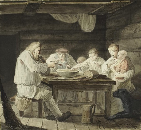 Ерменев И.А.
1749, Санкт-Петербург — начало 1800-х (?), Санкт-Петербург
Крестьяне за обедом
Середина 1760-х