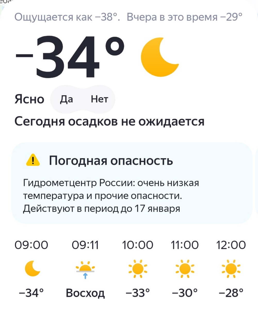  Скрин прогноза погоды