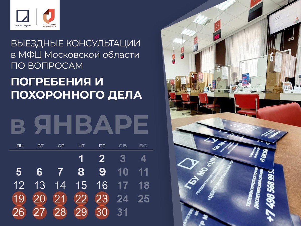 График выездов консультантов в ГБУ МО "ЦМУ" в январе 2026 года 