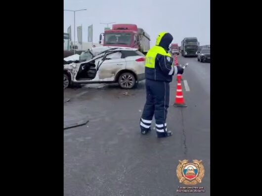    Перекрытие движения // Скриншот из телеграм-канала Госавтоинспекции Ростовской области