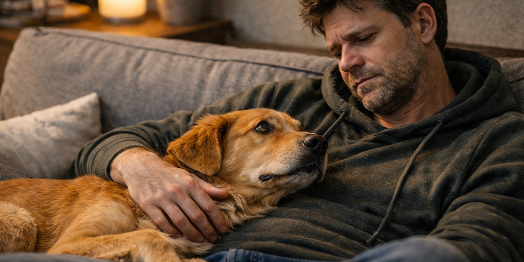 Пёс понял, что у меня плохое настроение, и включил режим “работаю антидепрессантом”