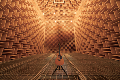 Гитара в акустической комнате (безэховая камера)