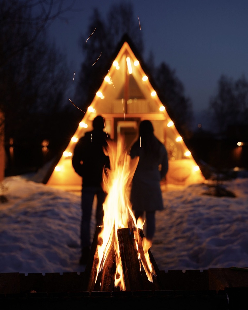 A-frame домик Aframe Happy – уединенный спа-уикенд 14 февраля в Подмосковье