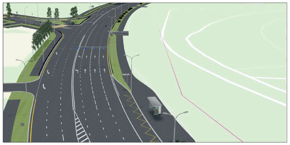 Рис. 1. Цифровая модель дороги