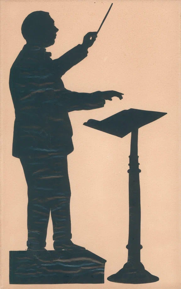 Неизвестный автор. Н.С. Голованов дирижирует. Силуэт. Из фондов Музея музыки.
