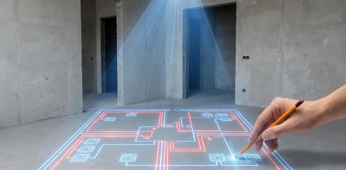 схема электрики в квартире, план розеток, ошибки ремонта электрика, проходной выключатель, мастер-кнопка, высота розеток, электрика на кухне, ремонт своими руками