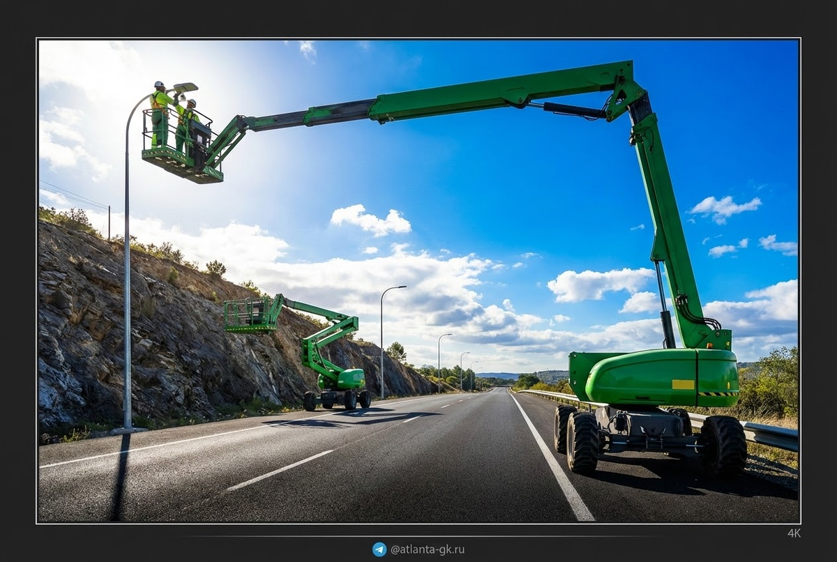    Преимущества телескопического подъёмника по сравнению с коленчатым Atlanta-gk