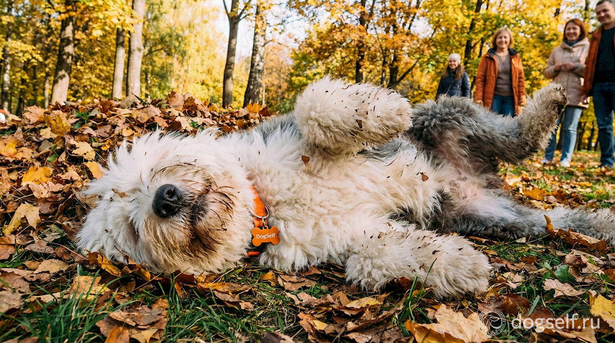 Операция «Невидимка» проведена успешна: для древнего хищника внутри вашего пса запах дорогого шампуня – это демаскировка, а прелая листва – идеальный плащ-невидимка. | Иллюстрация: DogSelf