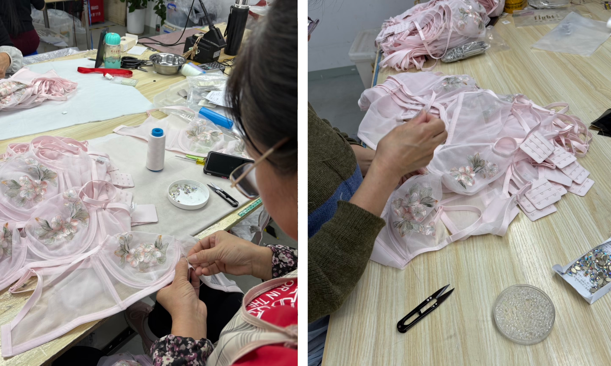 Фабрика нижнего белья в Китае