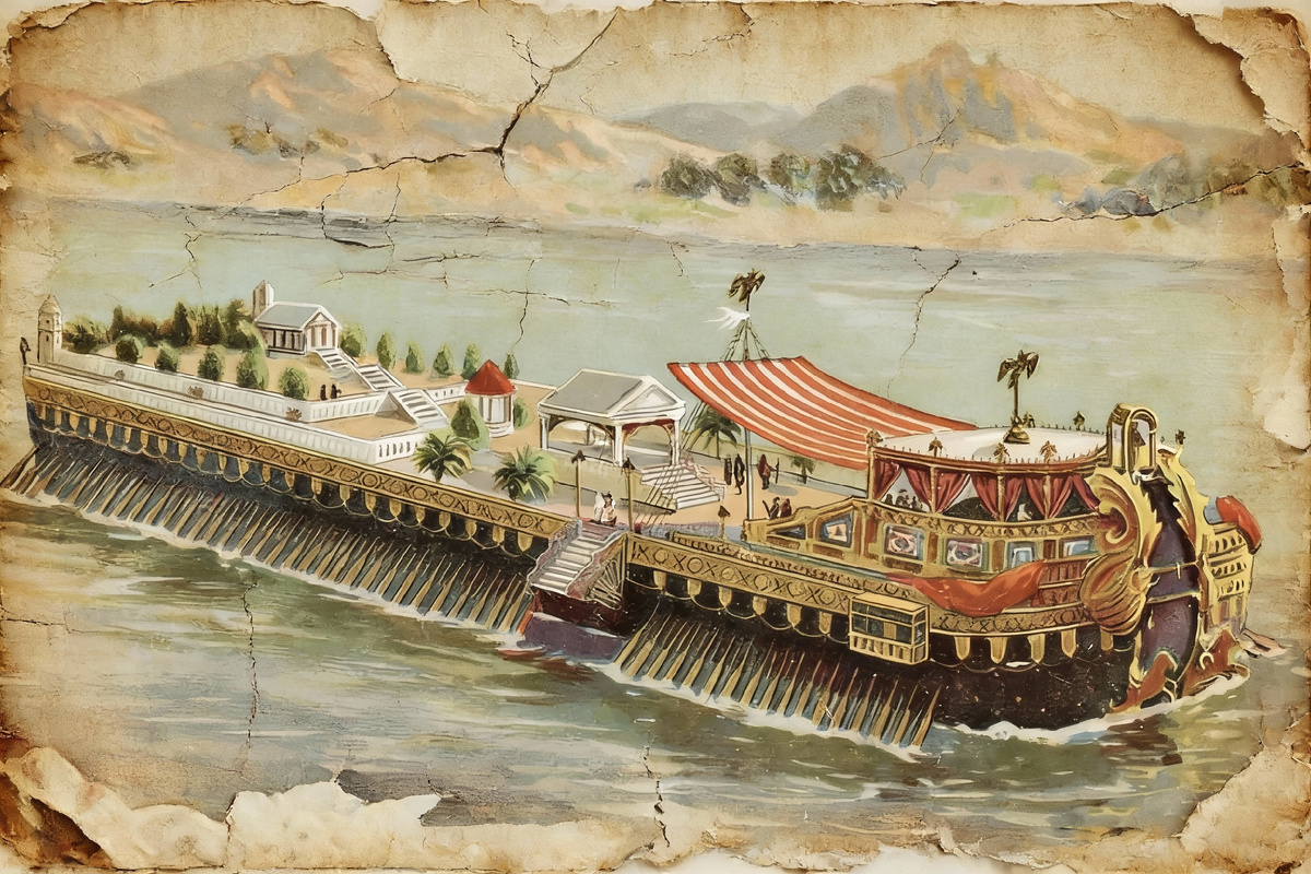 По версии ученых, именно так выглядел корабль "удовольствий" Калигулы