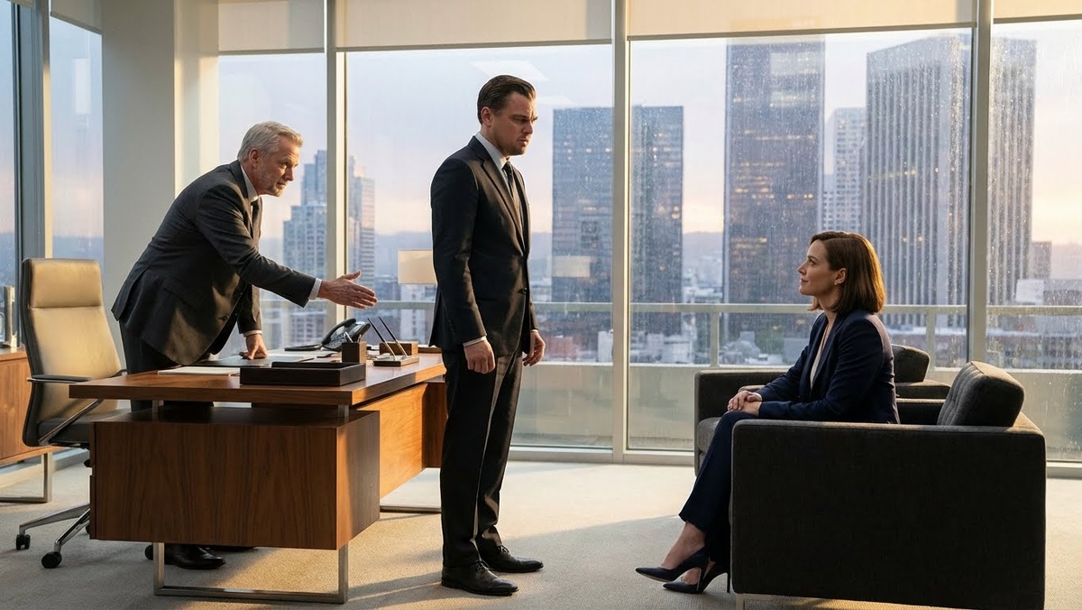 Бывшая жена и ее муж в кабинете начальника момент шока и триумфа