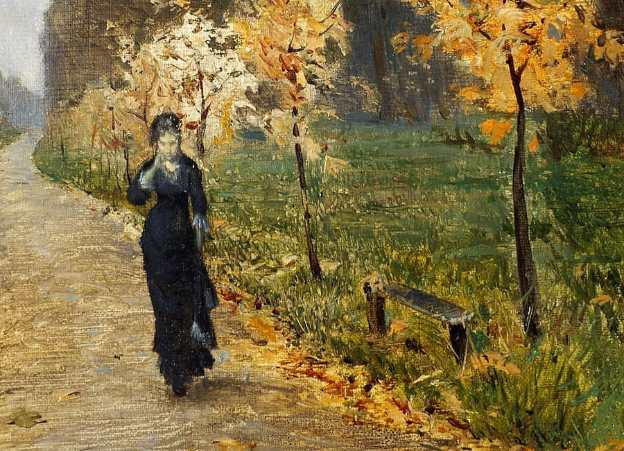 И. Левитан «Осенний день. Сокольники», 1879г. (фрагмент)