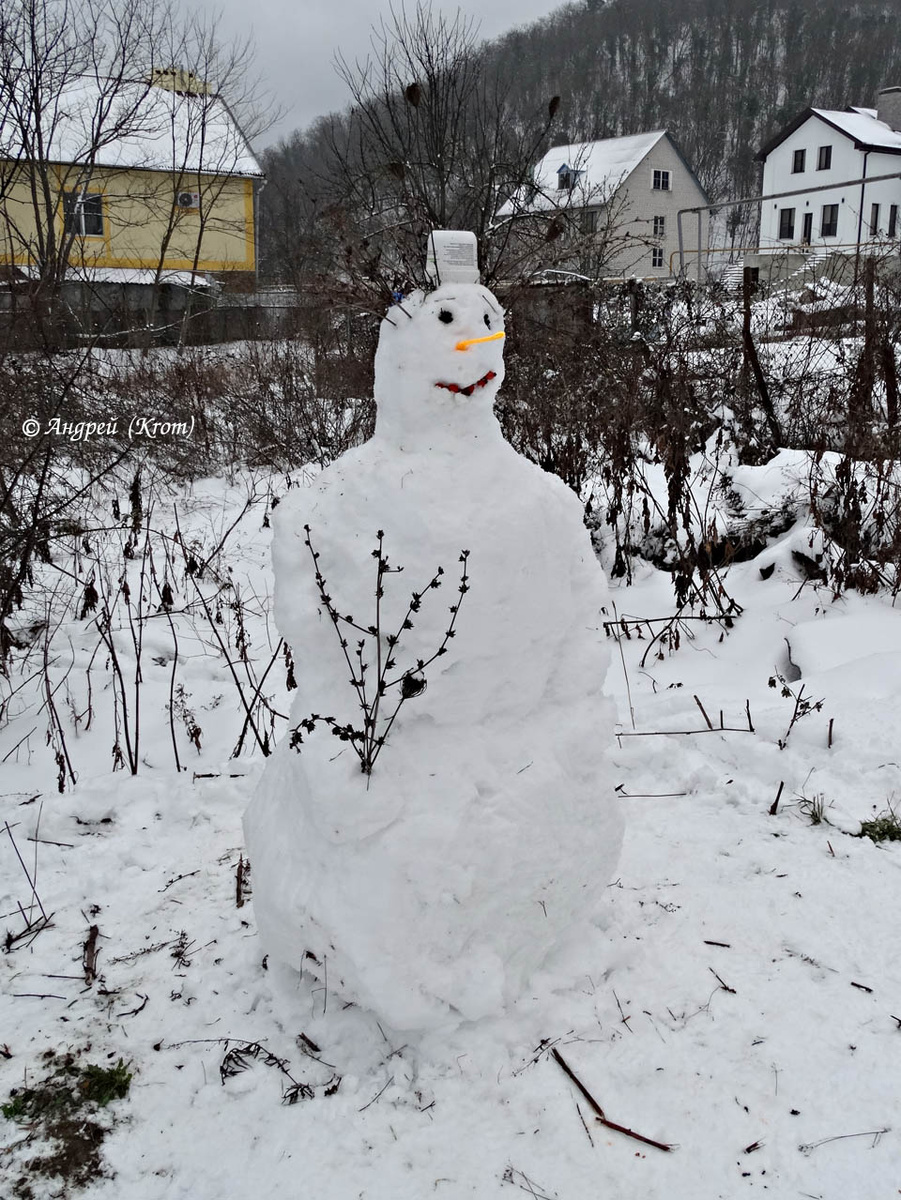 Наш снеговик ))