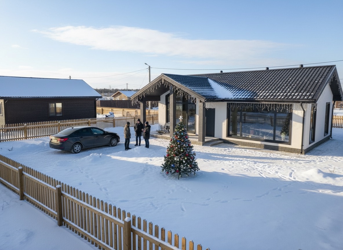 Кровля Гумибо на  дачном доме в Подмосковье. 