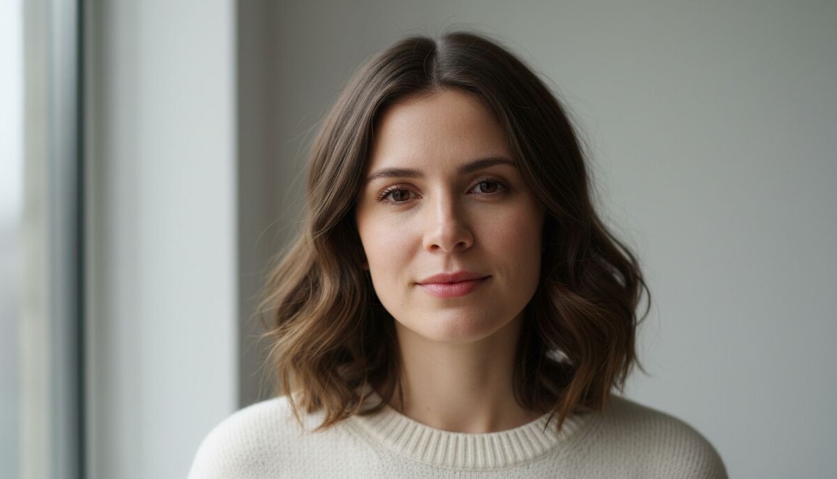 Пример реалистичного портрета человека, созданного с помощью нейросети.