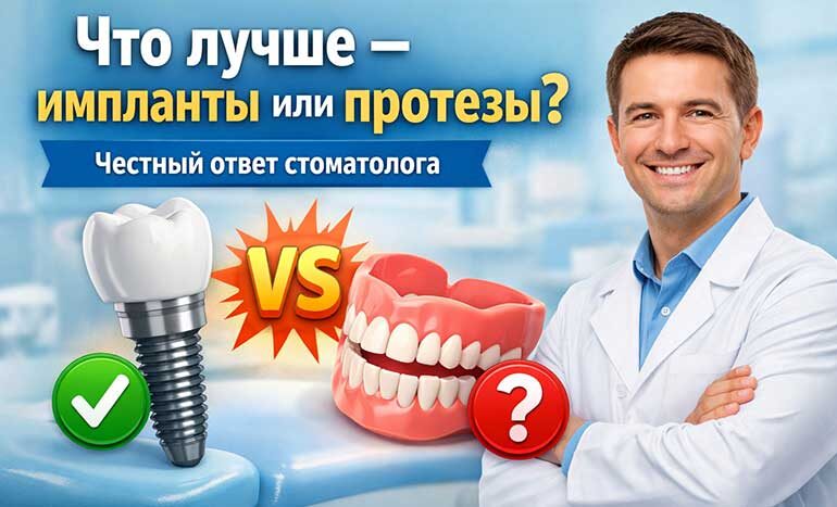 Что лучше — импланты или протезы? Честный ответ стоматолога, а не реклама
