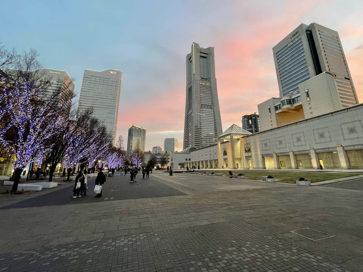 Рождественская иллюминация в центре Йокогамы