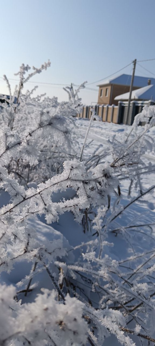Морозное утро Коттеджный посёлок в Краснодаре