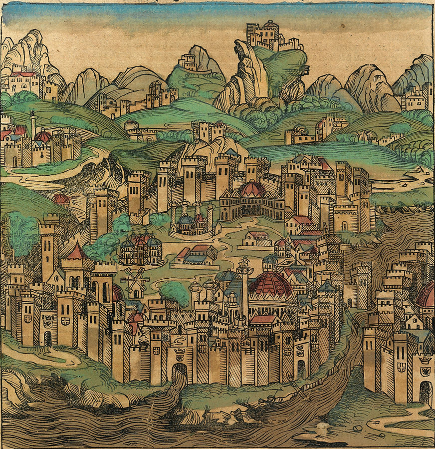 Рис.  Константинополь. Художник Михаэль Вольгемут. Нюрнбергские хроники 1491 г.
