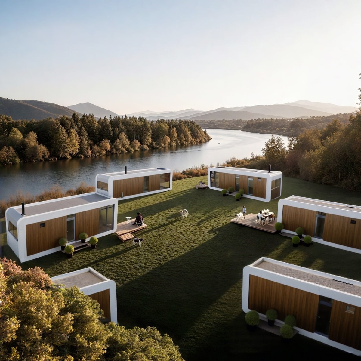 глэмпинг из капсульно - мобильных домов "33 Богатыря"