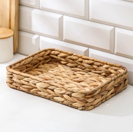 Поднос, сплетеный из рогоза за 1 час