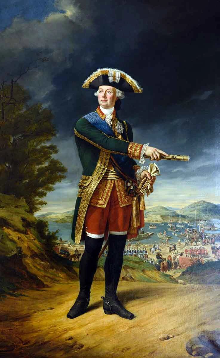 15 (4) января 1725 г. родился "гроза турок" генерал-фельдмаршал Пётр Александрович Румянцев-Задунайский. Портрет графа П. А. Румянцева-Задунайского. Ссылка: https://историческийбагаж.рф/city/eysk-266 Граф (c 1744) Пётр Алекса́ндрович Румя́нцев (4 [15] января 1725, Москва \ Строенцы — 8 [19] декабря 1796, село Ташань, Зеньковский уезд, Полтавская губерния) — русский полководец и военный теоретик. Генерал-фельдмаршал. Во время Семилетней войны командовал осадой и взятием Кольберга. Главнокомандующий действующей армией в ходе Русско-турецкой войны (1768—1774). За победы над турками при Ларге и Кагуле, которые привели к заключению выгодного для России Кючук-Кайнарджийского мира, удостоен титула «Задунайский». Ссылка: https://ru.wikipedia.org/wiki/Румянцев-Задунайский,_Пётр_Александрович Под его знаменами сражался Астраханский пехотный полк. В сражении при Кагуле принял участие Астраханский пехотный полк под командой бригадира Гудовича Ивана Васильевича в составе 3-й бригады 2-й дивизии генерал-порутчика Племянникова 1-й армии генерал-аншефа Румянцева Петра Александровича. Ссылка: https://dzen.ru/a/aH5kripu9jyN41jB В сражении при Ларге принял участие Астраханский пехотный полк под командой бригадира Гудовича в составе 3-й бригады 2-й дивизии генерал-порутчика Племянникова 1-й армии генерал-аншефа Румянцева Петра Александровича. Ссылка: https://dzen.ru/a/aHqCI0ycwwCSTsr2