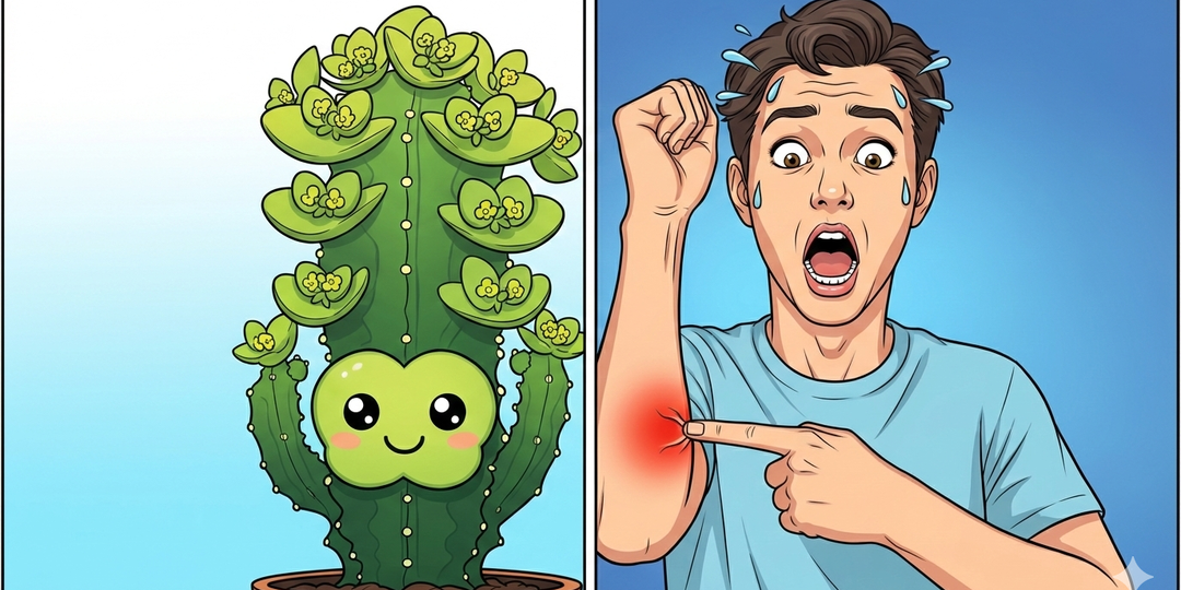 Рассказываю, как получил ожог от молочая.