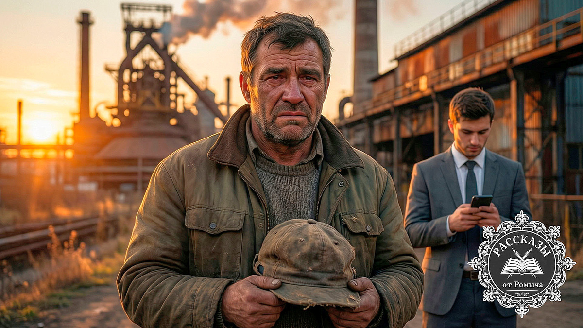 Увольнение ветерана труда с завода в Новосибирске: конфликт поколений и опытного мастера с молодым менеджером на фоне проходной и дымящих труб ТЭЦ