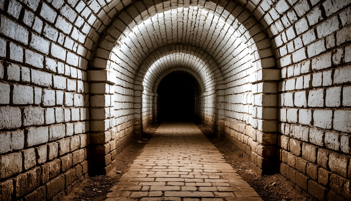 Рабочие обнаружили странное подземелье.