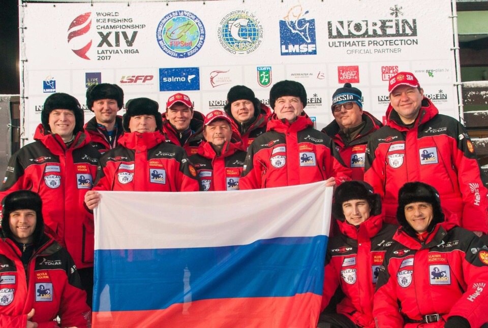 Сборная РФ по мормышке на чемпионате мира в Латвии, 2017 г. Источник: Дмитрий Елисеев / ВКонтакте