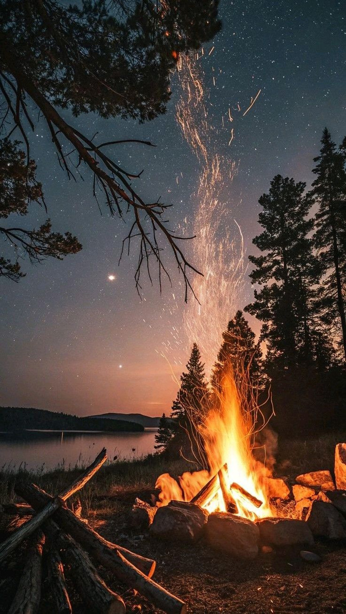 У берега водоема