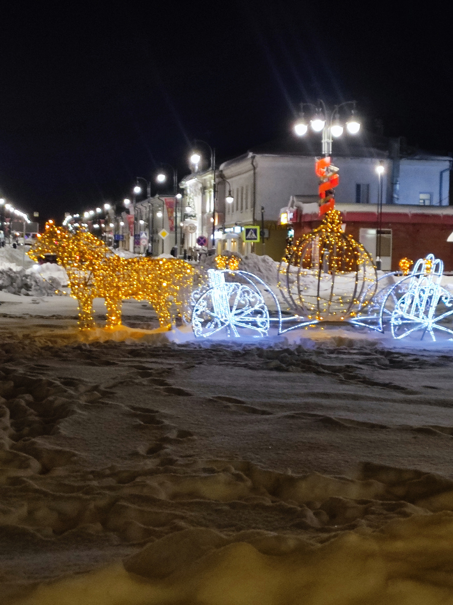 Фото Соборной площади города Егорьевска, 10.01.2026